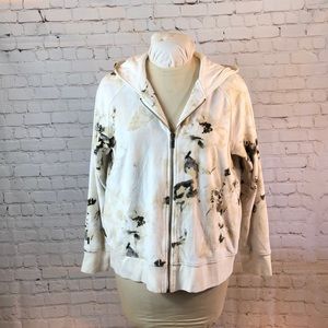Chico’s 3 Zenergy Hoodie Full Zip Floral Print Jacket XXL